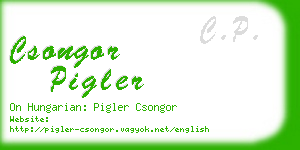 csongor pigler business card